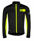 bunda F FROST softshell zimní, černo-fluo XS